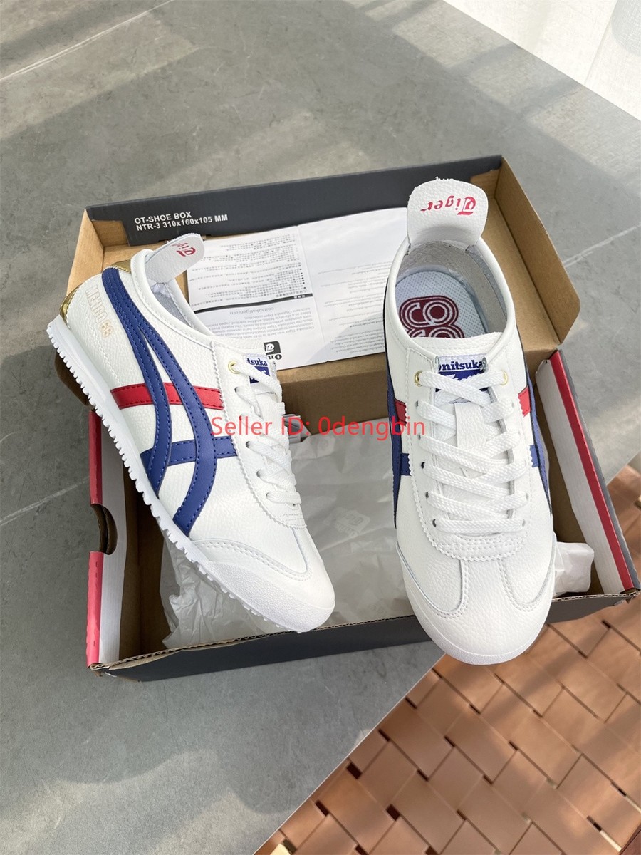 Retro Onitsuka Tiger MEXICO 66 Casual Shoes White/Blue/Gold