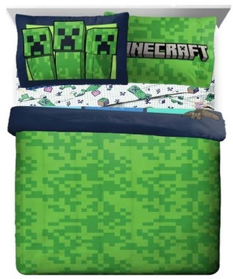 Minecraft ''Against Mobs'' Kids Queen Bed Set-W140897177932, AB0FHJ917X62