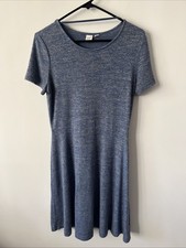 Gap Softspun Short Sleeve Dress Small Blue Casual Classic Modern Vacation Resort