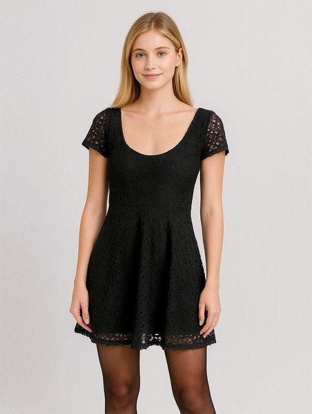 Women Pins&Needles Dress Black 40 / L / 48