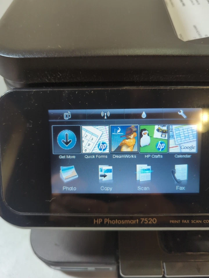 HP Photosmart 7520 All-in-One Tintenstrahldrucker Touchscreen WLAN Foto Top Tier - Bild 2 von 4