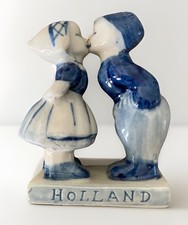 Vintage Delft Blue Dutch Boy Figurine Smoking Pipe — listing 5