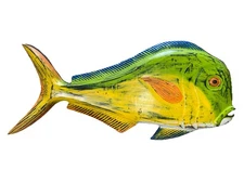 20” MAHI MAHI DOLPHIN Fish WALL ART TROPICAL NAUTICAL PATIO TIKI BAR HOME DECOR