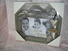 Photo Frame Desktop Pewter Holds 3.5 by 5