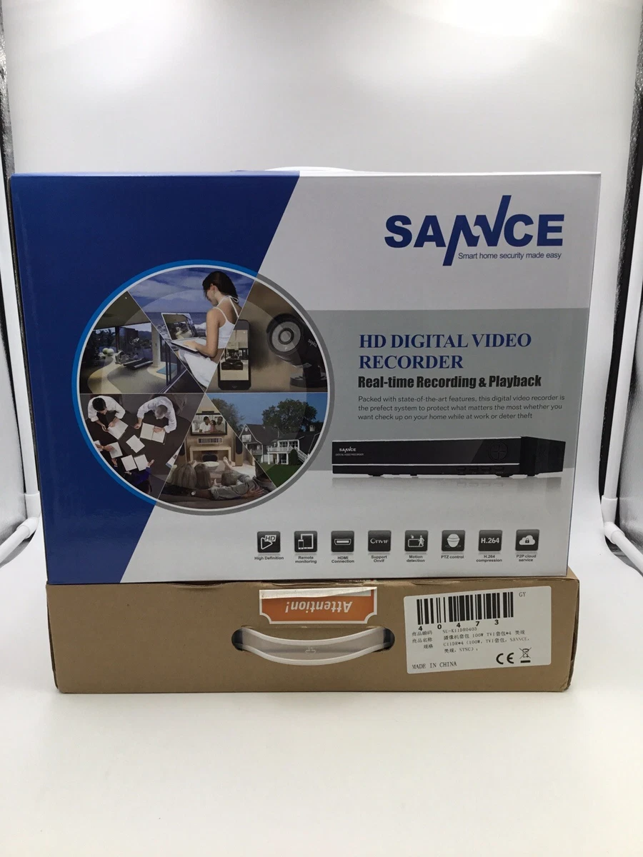 Sannce 720P 4CH Home Security Video Camera System W 1080N DVR