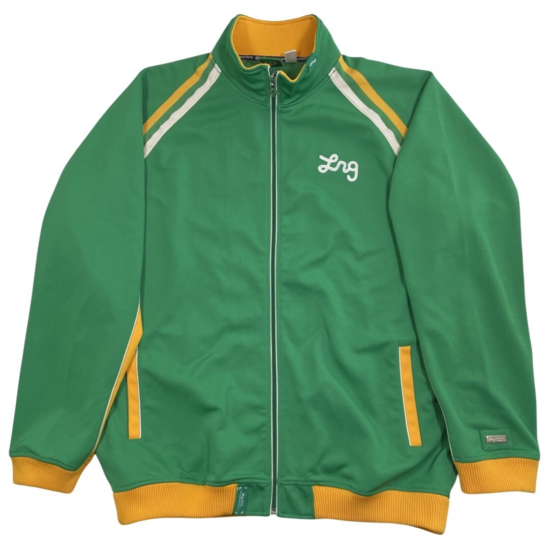 Early 2000's LRG Green/Yellow Size 2XL Full Zip Jacket
