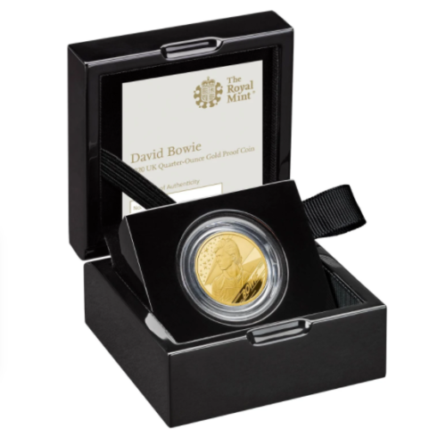 David Bowie 2020 UK Quarter OZ Oro Proof Coin Edición Limitada Music Legends - Bild 1 von 12