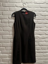 UNGARO Parallele Vintage Brown Knee Length Sleeveless Dress, w/ Pockets, Size 10