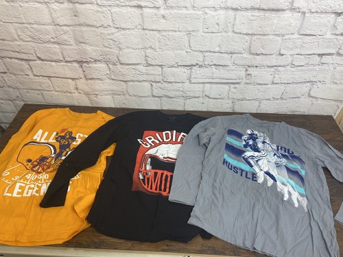 Lot Of 3 children’s Place Sports Graphic Tees Long Sleeve Size 10-12 - Picture 3 of 5