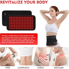 850nm Red Light Therapy Waist Wrap LED Infrared Laser Lipo Pads Back Pain Relief
