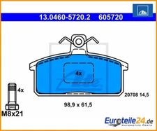 Brake pad set, disc brake Ate 13.0460-5720.2 for Suzuki