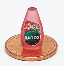 Casa de Muñecas Radox Gel de Ducha Botella Baño Escala 1:12 Miniatura Rojo Tumdee