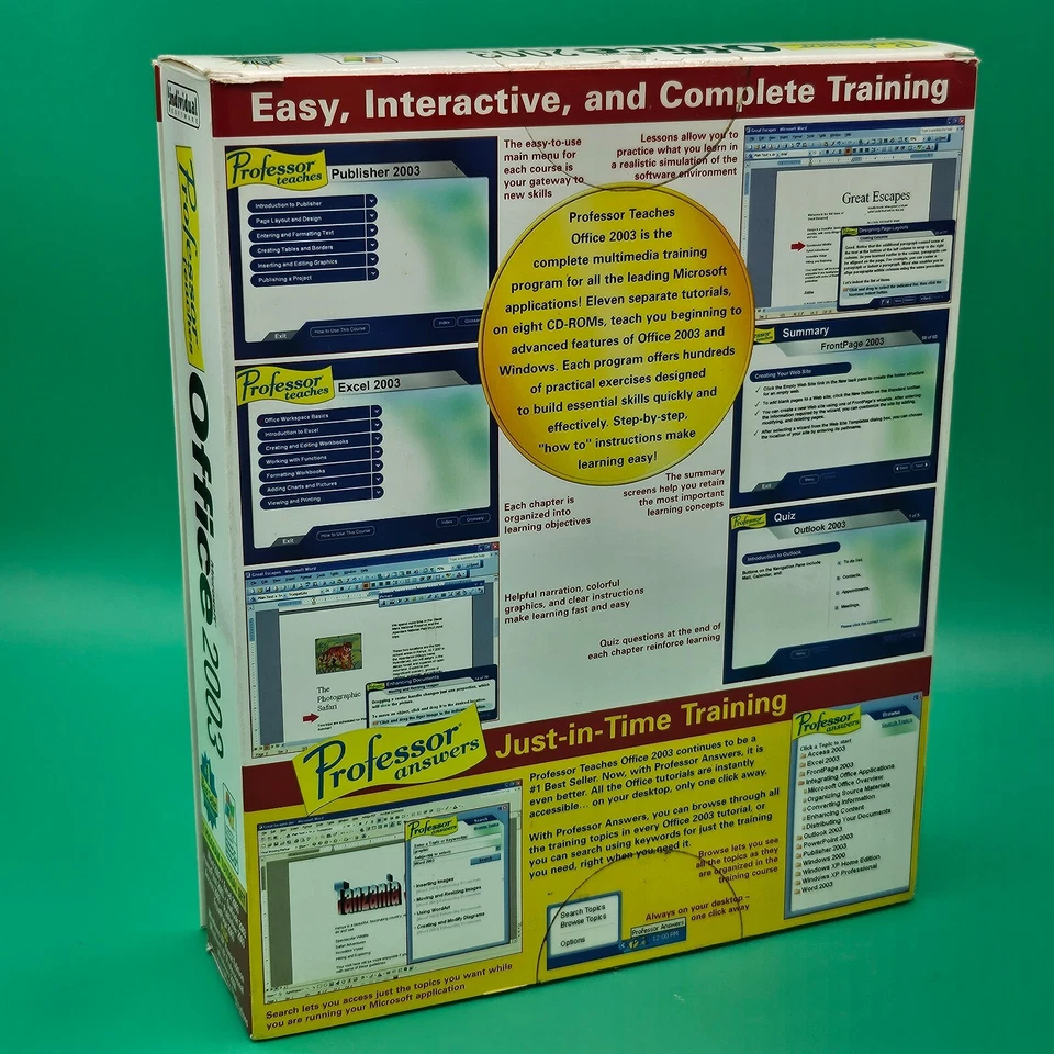 Professor Teaches Microsoft Office 2003 Windows XP 2000 9 Course Tutorial Set - Image 2 of 4