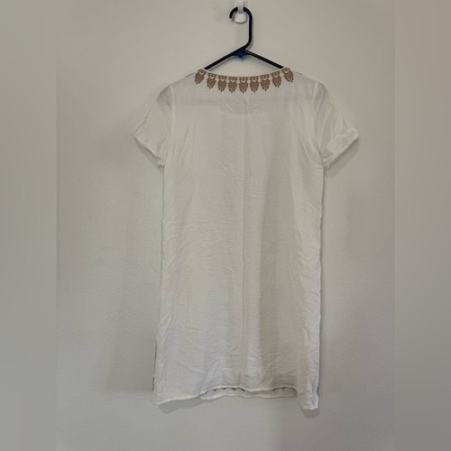 THML White Dress with Tan Embroidery Womens Sz XS NWT - Picture 10 of 10