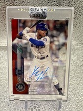 2020 Topps Clearly Authentic Kyle Lewis Rookie Card Red Auto #'d 19/50 Arizona