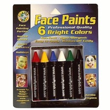 CRAFTY DAB Face Paints - Bright Colors - 6pcs