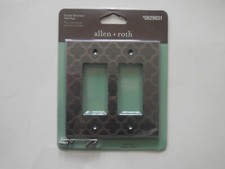 Allen Roth Double Decorator Wall Plate Nickel Finish 0829931