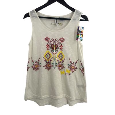 Desigual Lightweight Floral Print Sleeveless Top New US Small