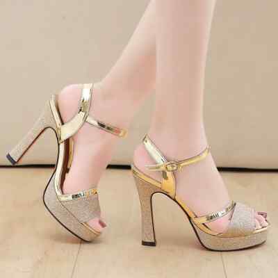 Sandalias de tacón alto sexy para mujer zapatos de plataforma delgados