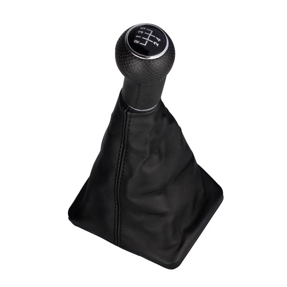 For VW Volkswagen Jetta 2002-2012 Black 5 Speed Gear Shift Knob With Boot Manual - Image 3 of 4