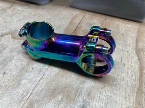 Anodized oil slick stem 70 mm 1 1/8 inch 31.8 +/- 17 degree road mountain bike - Picture 2 of 7