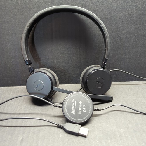 Jabra Evolve 20 Stereo Headset Black HSC016 Headphones And Microphone