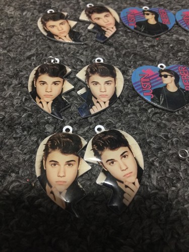 New Justin Bieber Charm Pendants Bieber Fan Forever Best Friend Forever Lot - Picture 2 of 5