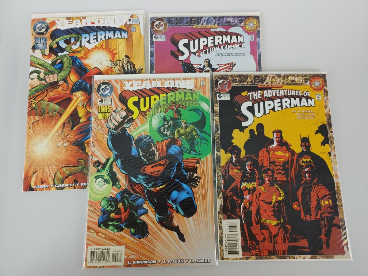 4x Superman Annual 1994 1995 DC Comic Lot Man Steel Action