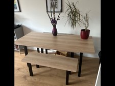 habitat dining bench, wooden. 2 benches new collection only 