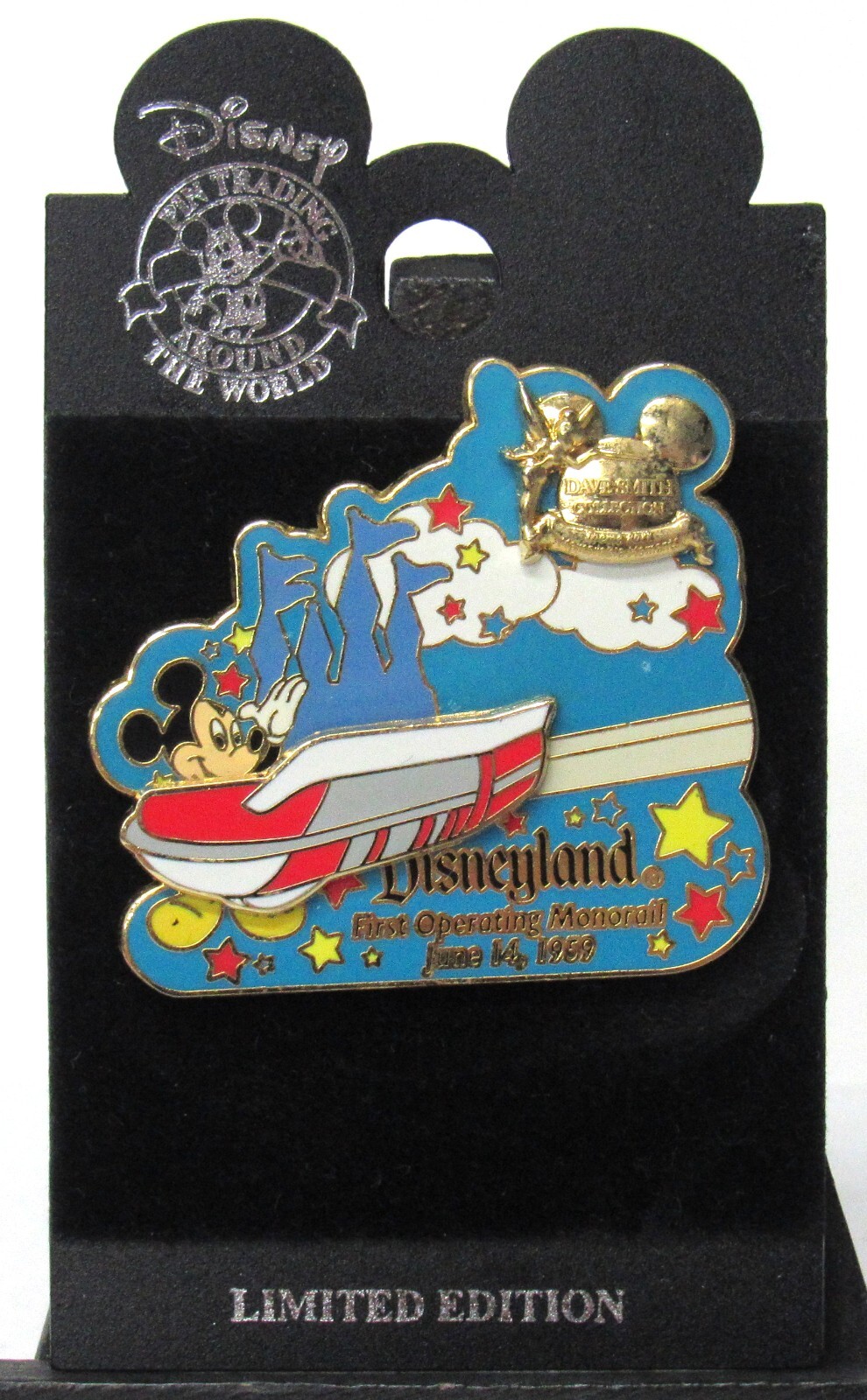 Disney Pin ERROR Upside Down Dave Smith First Operating Monorail 3D Slider 2005