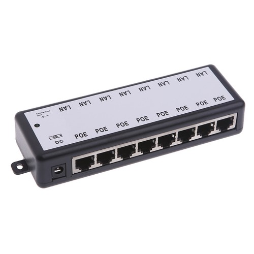 8 Port POE Injector For CCTV Surveillance IP Cameras Power Over Ethernet Adapter - Picture 7 of 8