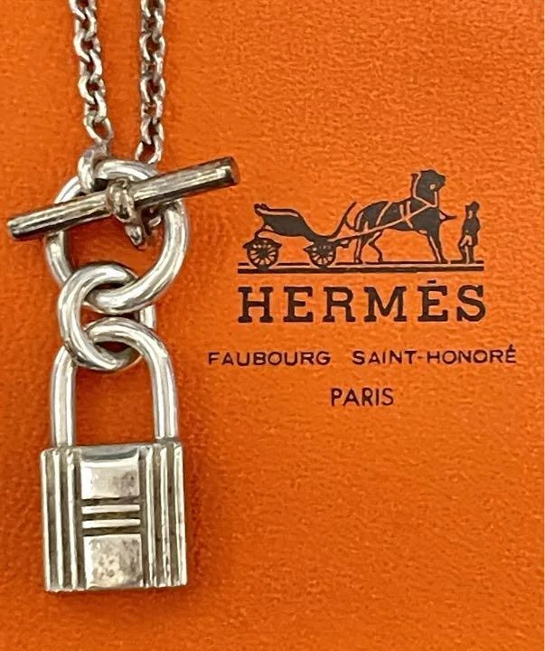 Hermes Crazy Caleche Necklace Blackened Silver 18K Rose Gold Limited  Edition For Sale at 1stDibs