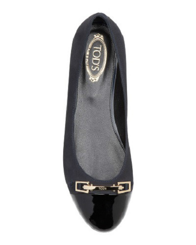 NWT Tods Ballerina Pelle Accessorio Clamp Black Suede Ballet  display picture 2