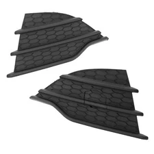 Black Pair Front Bumper Fog Light Cover Trims Set For Ford Escape 2013 - 2016