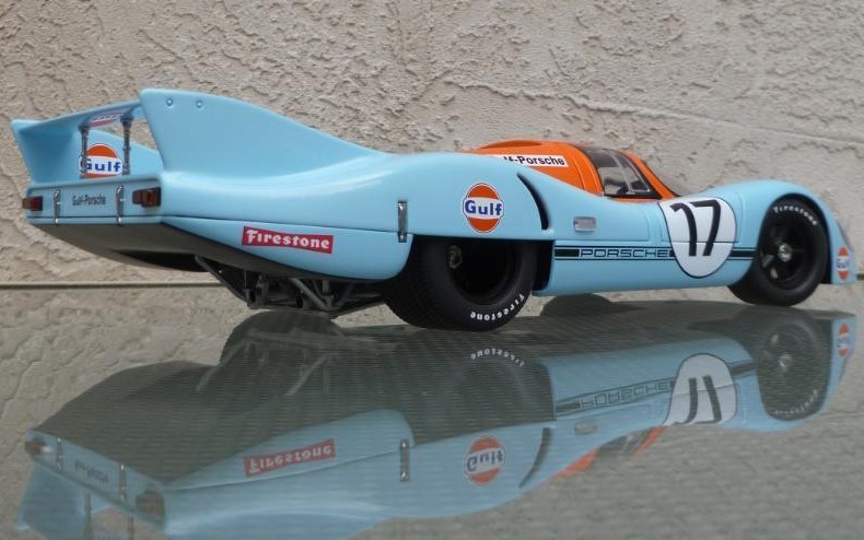 Porsche Race Car1:18Le Mans Racing Custom Built24Metal Body12Model Carousel BLUE