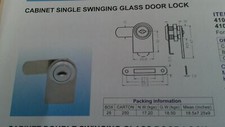 Chrome Keyed Alike Lock for Cabinet Swinging Glass Door