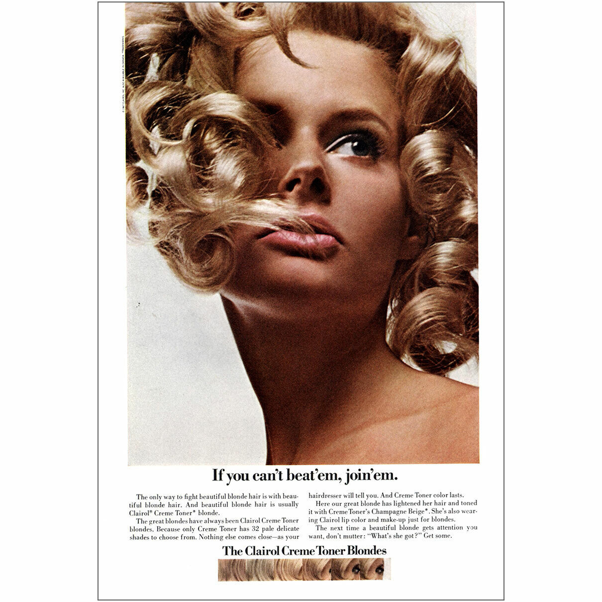 se Luftpost Skælde ud 1967 Clairol Creme Toner: If You Cant Beat em Join em Vintage Print Ad |  eBay