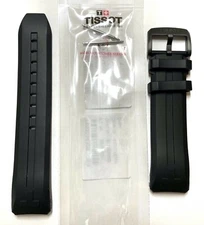 Original Tissot T-Touch CONNECT Solar T121420A Black Rubber Watch Band Strap