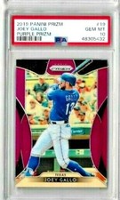2019 Panini Prizm Joey Gallo Purple Prizm PSA 10