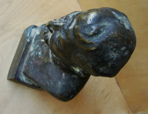 Ukrainian Soviet USSR bronze bust sculpture I. STALIN statue communist metal - Picture 12 of 12