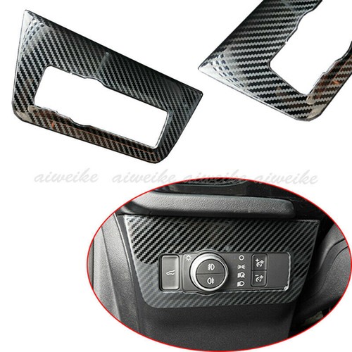 For Ford Escape Kuga 2020-2024 Carbon Front Headlight Switch Control Frame Cover - Picture 3 of 5