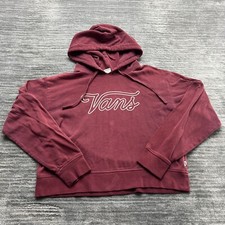 VANS Hoodie Size M Womens Crop Off The Wall Skateboard Hooded Sweatshirt Medium