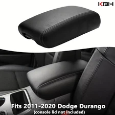 Fits 2011-2020 Dodge Durango Leather Center Console Lid Armrest Cover Black