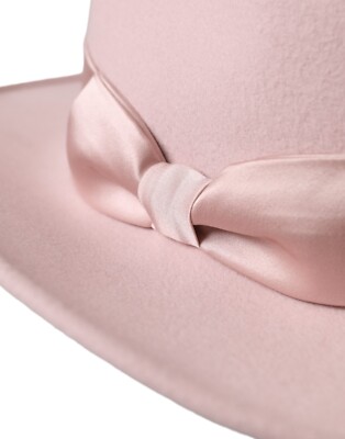 DOLCE & GABBANA Hat Pink Rabbit Fedora Trilby Women Cappello 
