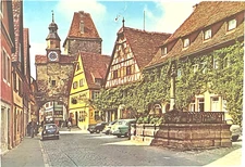 Rothenburg, vintage postcard, 1983
