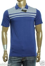 NEW MENS TASSO ELBA ULTRA SOFT COTTON NAVY COMBO SIGNATURE POLO SHIRT S