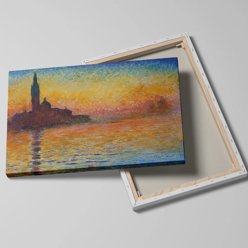 San Giorgio Maggiore al atardecer, Claude Monet, 1908, pintura famosa, impresión en lienzo  Foto 4 de 4