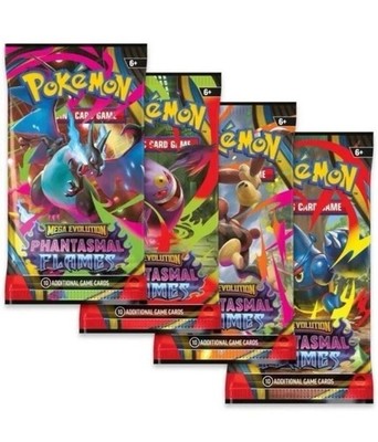 Pokemon Mega Evolutions Phantasmal Flames Booster Pack × 1 Sealed