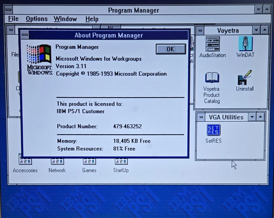 Seltener IBM PS/1 Investor 486 DOS Win 3.11 Gaming PC 3.5 5.25 Floppy CD Video Sound - Bild 4 von 4