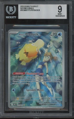 2025 Pokémon Destined Rivals Illustration Rare #193 Misty's Psyduck Mint BGS 9